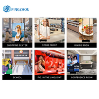 Póster LED móvil de doble cara o Triple cara para interiores y exteriores, pantalla LED de publicidad, póster Digital, pantalla de visualización a todo color