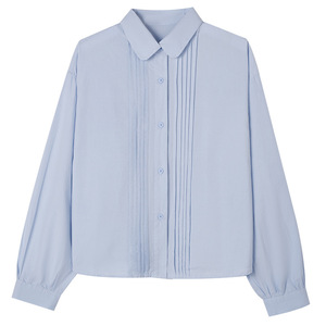 Cotton Organ Pleated White Shirt Women's Long Sleeve 2026 Spring Design Blouse Artistic Temperament Pure Cotton Shirt - Product Image 5