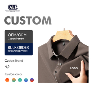 เสื้อเชิ้ตแขนสั้นพิมพ์ลายโลโก้ตามสั่ง ทรงปกติ ผ้าทวิลล์ไร้รอยต่อ กันยับ สไตล์ลำลองสมาร์ทแคชชวลสำหรับผู้ชาย - Product Image 1