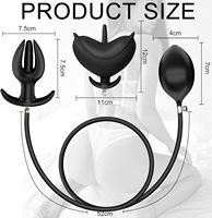 Plug anal gonflable en forme de bourgeon floral avec pompe séparée, Grand plug anal, Masseur de prostate, Dilatateur anal, Godemiché anal, Jouets sexuels pour hommes