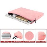 Funda Protectora para Portátil de 11 13 14 15.6 Pulgadas, Impermeable, Resistente a Golpes, de Cuero PU Suave, con Cremallera, para Notebook Macbook