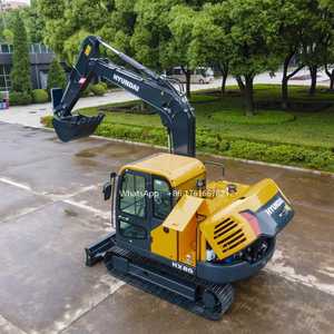 Excavadora de cadenas moderna original HX80, excavadora hidráulica de cadenas nueva y usada a bajo precio, maquinaria Hyundai HX80 - Product Image 4