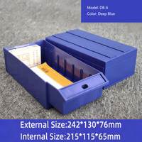 Organisateur de bureau transparent avec tiroir et séparateurs de forme polygonale pour perles, noix et pièces d'instruments de précision