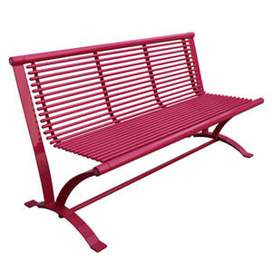 Коммерческие устойчивые к ржавчине 6 футов Длинные наружные металлические стальные трубы садовые сиденья со спинкой внешние скамейки для мебели - Product Image 2