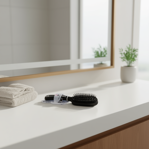 MNJ Hair Brush Set 12Pcs Black Oval Design For Styling And Detangling - Product Image 3