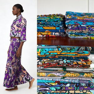 ผ้าบาติกโพลีเอสเตอร์100% ผ้าพิมพ์ลายตามสั่งแบบแอฟริกันแท้ - Product Image 4