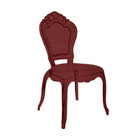 Chaises de mariage en résine pour la location, chaises de banquet Louis en plastique pour mariés