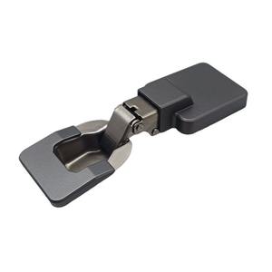 บานพับเหล็กแบบโมเดิร์น ปิดแบบนุ่มนวล ปรับได้ 4 ทิศทาง สีดำ บานพับบางเฉียบแบบซ่อน สำหรับตู้ครัวและเฟอร์นิเจอร์ - Product Image 1