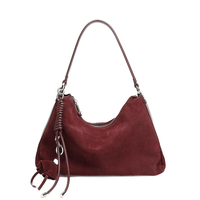 Sac à main en cuir pour femme, sac hobo bandoulière, style designer, sac à bandoulière avec pompon, logo personnalisé OEM