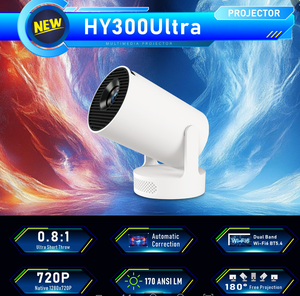 Junuo โปรเจ็คเตอร์ HY300PRO + ขนาด170นิ้ว, โปรเจ็คเตอร์ HD สว่างกว่าปกติสั้นมากสำหรับห้องนอน - Product Image 2