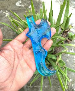 Couteau rituel en obsidienne de style hache en verre bleu taillé à la main de qualité supérieure, de 5 à 6,5 pouces, pour l'affichage spirituel, cadeau pour la maison - Product Image 4