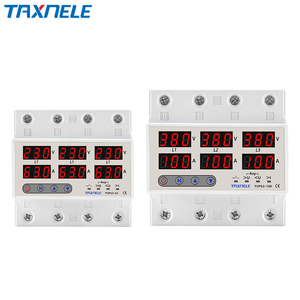Relais <span class=keywords><strong>de</strong></span> protection <span class=keywords><strong>de</strong></span> <span class=keywords><strong>tension</strong></span> et <span class=keywords><strong>de</strong></span> courant triphasé 100A/63A/60A 220V 3P, <span class=keywords><strong>limiteur</strong></span> <span class=keywords><strong>de</strong></span> courant réglable pour SVC <span class=keywords><strong>230V</strong></span> <span class=keywords><strong>Tension</strong></span> nominale - Product Image 1