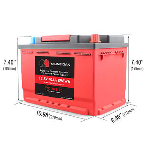 Großhandel Qualitäts-Auto-Energiespeicherbatterie 12,8V 70Ah 896Wh Lithium-Autostarter-Ionenbatterie - Product Image 6