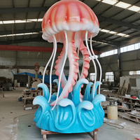 Meilleure vente réaliste en résine animatronique en forme de méduse intérieur Aquarium maison thème océan aquarium décor aventure parc école