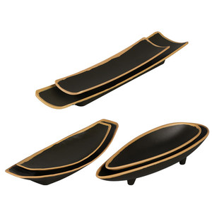 Vajilla estilo montaña para hot pot, plato en forma de barco de brotes de bambú, vajilla creativa, plato para bolas de camarón, bolsa de la suerte con huevas de pescado. - Product Image 5
