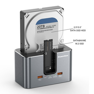 Estación de Acoplamiento Externa Personalizada Todo en Uno de Doble Bahía para Discos Duros SSD y <span class=keywords><strong>HDD</strong></span>, Carcasa de Aluminio con USB-C Tipo C - Product Image 1