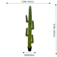 Grand cactus tropical artificiel réaliste moulé par injection, en plastique durable, pour décoration intérieure, maison, bureau et usage commercial