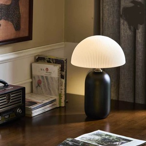 <b>Table</b> Lamp Wood Base Led Light E26 Bulb Switch Control For Living Room Bedroom <b>Study</b> Decorative Ambient Lighting - Product Image 4