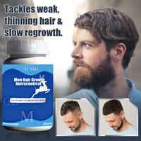 Ventes d'étiquettes personnalisées en marque blanche / OEM / ODM. Complément vitaminique pour la croissance des cheveux des hommes. 60 capsules. Équilibre la croissance des cheveux chez l'adulte.