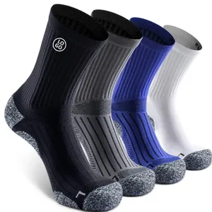 OEM individuelles Design professionelle Basketballsocken kostenloses Design atmungsaktive Sportsocken Mannschaft Briefmuster untere Logo