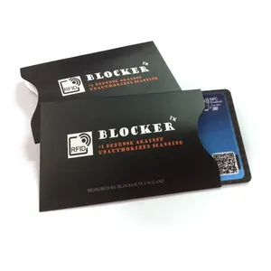 Anti-skimming RFID Card blocking sleeves NFC Scan blocker for protecting Credit Card.