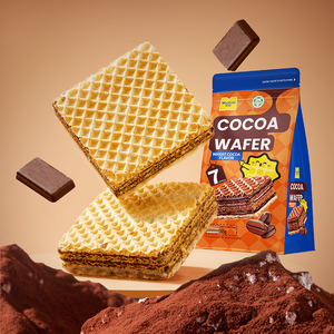 Mangehuafu Wafer Bánh quy sô cô la ngọt ngào hương vị ca cao Shortbread bánh quy nướng Halal chứng nhận đồ ăn nhẹ ngon số lượng lớn Hộp túi - Product Image 3