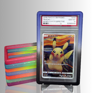 Mischfarben 2 3 4 Farben Glitzer 35pt Sammelkarten-Schutzhülle Gummi TPU Kartenschutz Stoßfänger Schutzhülle für PSA BGS SGC - Product Image 1