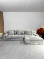 Modernes Hochdichtes Schaumstoff-Stoff-Modulsofa-Set Vakuumverpackt Komprimiert Platzsparendes Ecksofa Apartment-Schlafsofa