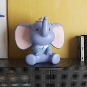 Figura de Elefante de Resina, Amuleto de Buena <span class=keywords><strong>Suerte</strong></span>, Decoración para Sala de Estar o Entrada, Escultura Creativa de Animal Simbólico de Buena Fortuna - Product Image 1