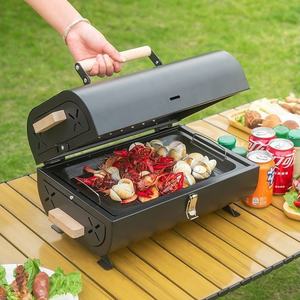 เตาย่างบาร์บีคิวแบบพกพาสแตนเลสสำหรับตั้งแคมป์กลางแจ้งการออกแบบถังน้ำมันถังตั้งแคมป์ดีไซน์แบบพับได้ - Product Image 2