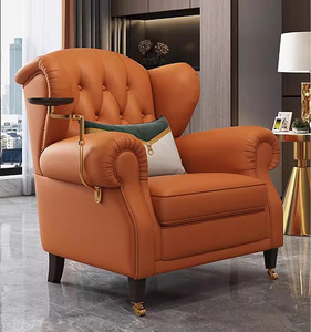 लाइट लक्जरी अमेरिकी अवकाश एकल आर्मरेस्ट सोफे कुर्सी 1 सीट प्राचीन कमरे के फर्नीचर के लिए कमरे के फर्नीचर के लिए - Product Image 6