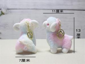 Lindo muñeco de oveja suave juguete de peluche Alpaca llaveros bolsa colgante decoración peluche llavero de peluche - Product Image 5