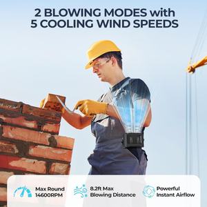 Ventilateur portable multifonction Socool 14500mAh en plastique avec lumière USB, ventilateur de refroidissement suspendu, ventilateur de ceinture pour voiture, extérieur, maison - Product Image 5