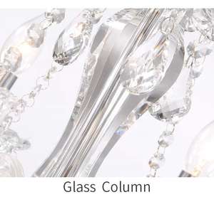 Lustres en cristal de luxe Lampes suspendues en verre modernes Éclairage de plafond de salon Lustre suspendu - Product Image 2