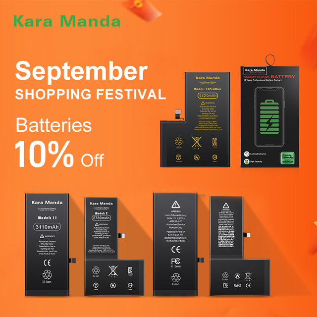 Kara Manda September Hot Sale Wholesale Replacement Battery for iPhone 6 to 16 Series High Quality Long Life Phone Battery