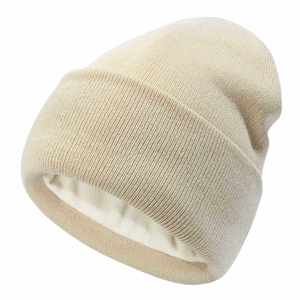 Wholesale in Stock Custom Beanie Women Solid Color Plain <b>Winter</b> <b>Hats</b> Warm Fleece Lined Knitted Acrylic Cuffed Beanies - Product Image 3