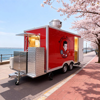 Ventes chaudes de remorque alimentaire mobile pour la vente de gaufres, crêpes, smoothies, desserts, pancakes, beignets, popcorn, barbe à papa