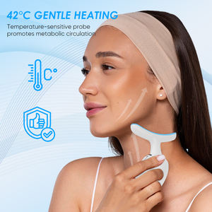 7 Kleuren Led Licht Therapie Trillingen Schoonheid Gezicht Nek Massager Anti Veroudering Gladmakend Gezicht Nek Lifting Massager Voor Huidverzorging - Product Image 3