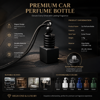 Flacon de parfum pour voiture suspendu anti-fuite de 8 ml avec diffuseur d'air frais en verre vide pour parfum automobile