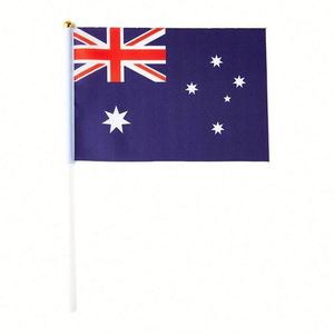 Wholesale Polyester Australian Small Miniature Stick <b>Flag</b> Australia Mini Hand Held <b>Flags</b> <b>Flag</b> - Product Image 2