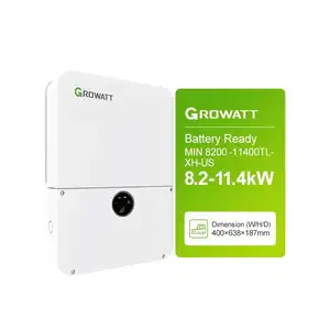 Growatt Min 8200-11400tl Xh-us Ul1741sa Ca Rule 21 Heco 8.2kw 9kw 10kw 11.4kw Hybrid Solar Inverter