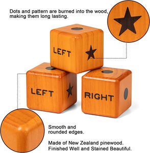 Gioco delle Dadi Gigante con 24 Grandi Pedine e Borsa per il Trasporto, Gioco delle Dadi in Legno per Esterni e Famiglia - Product Image 5