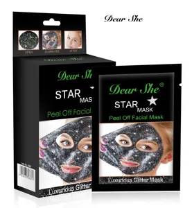 Hot Product Wholesale Peel Off Luxurious Glitter Facial Mask Exfoliating Formula Cleans Away Dull Brightening And Skin Radiant