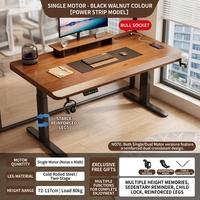 Bureau électrique réglable en hauteur à moteur unique en bois massif OEM 1600*600mm, bureau d'ordinateur, bureau d'étude, bureau à domicile, bureau de gaming