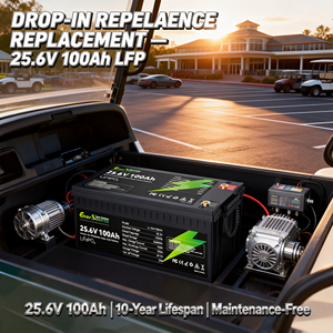 Batterie LiFePO4 25,6V 24V 100Ah à décharge profonde pour applications solaires, VR, marines et UPS - Product Image 5