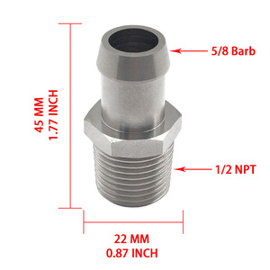 Conjunto de Conectores de Manguera de Calefacción LS Swap, Conector de Espiga de 3/4" y 5/8", Rosca de Tubería de 1/2NPT, Adaptador de Manguera de Refrigerante Compatible con Chevrolet Silverado Tahoe - Product Image 5
