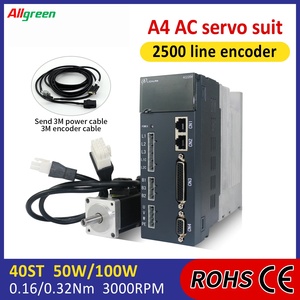 ออลกรีน A4 220V 0.4/0.6A 3000rpm 50/100W ชุดควบคุมมอเตอร์เซอร์โว AC 0.16/0.32N.m ชุดไดรเวอร์มอเตอร์เซอร์โว AC สำหรับหุ่นยนต์อุตสาหกรรม - Product Image 2