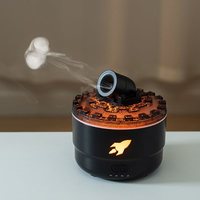 Veilleuse créative et colorée avec simulation de flamme, humidificateur d'ambiance USB pour chambre à coucher, petite machine d'aromathérapie