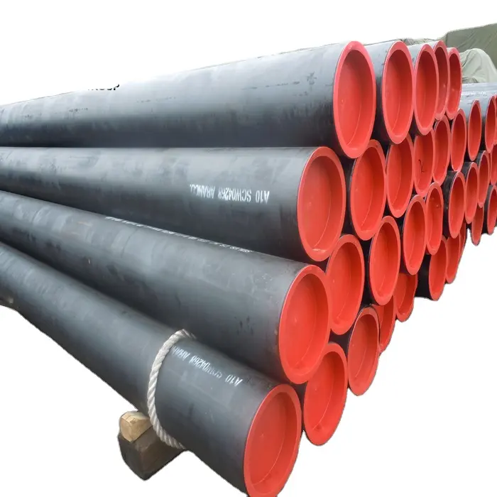 Tubo de aço soldado API 5L para transmissão de óleo e gás ASTM A53 GR.B bLack ERW fábrica em Tianjin