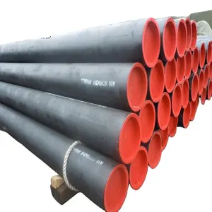 Tianjin factory ASTM A53 GR.B bLack ERW welded steel pipe API 5L oil gas transmission pipe